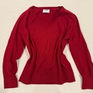 Old Navy Women’s Vibrant Red V-Neck Sweater